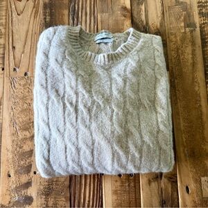 Boglioli cashmere Tan Cable Knit Crewneck Sweater size medium